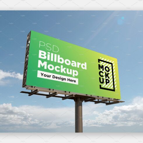 Billboard Sign Mockup Side View cover image.