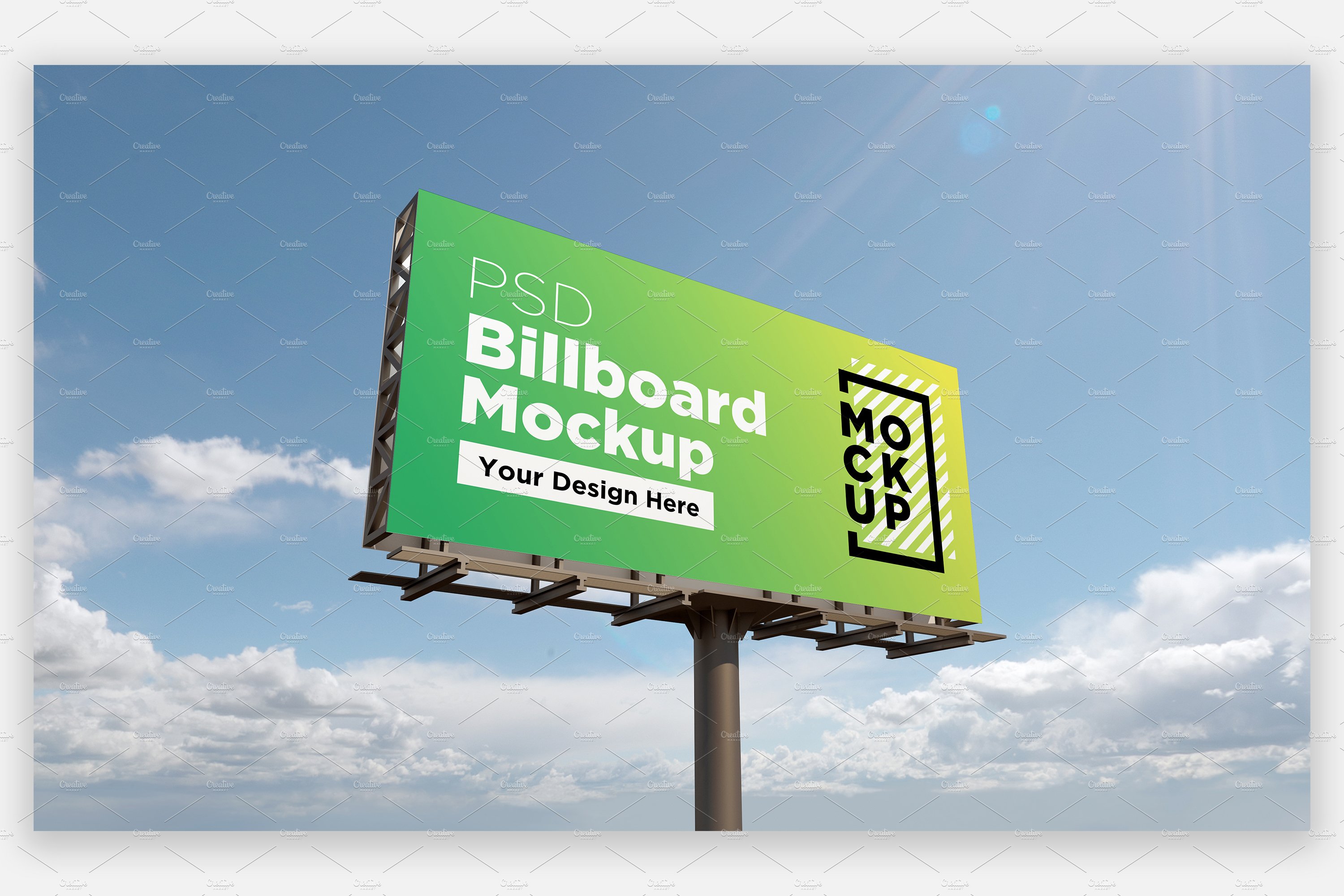 Billboard Sign Mockup Side View cover image.