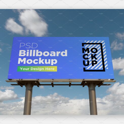 Billboard Sign Mockup Front View cover image.