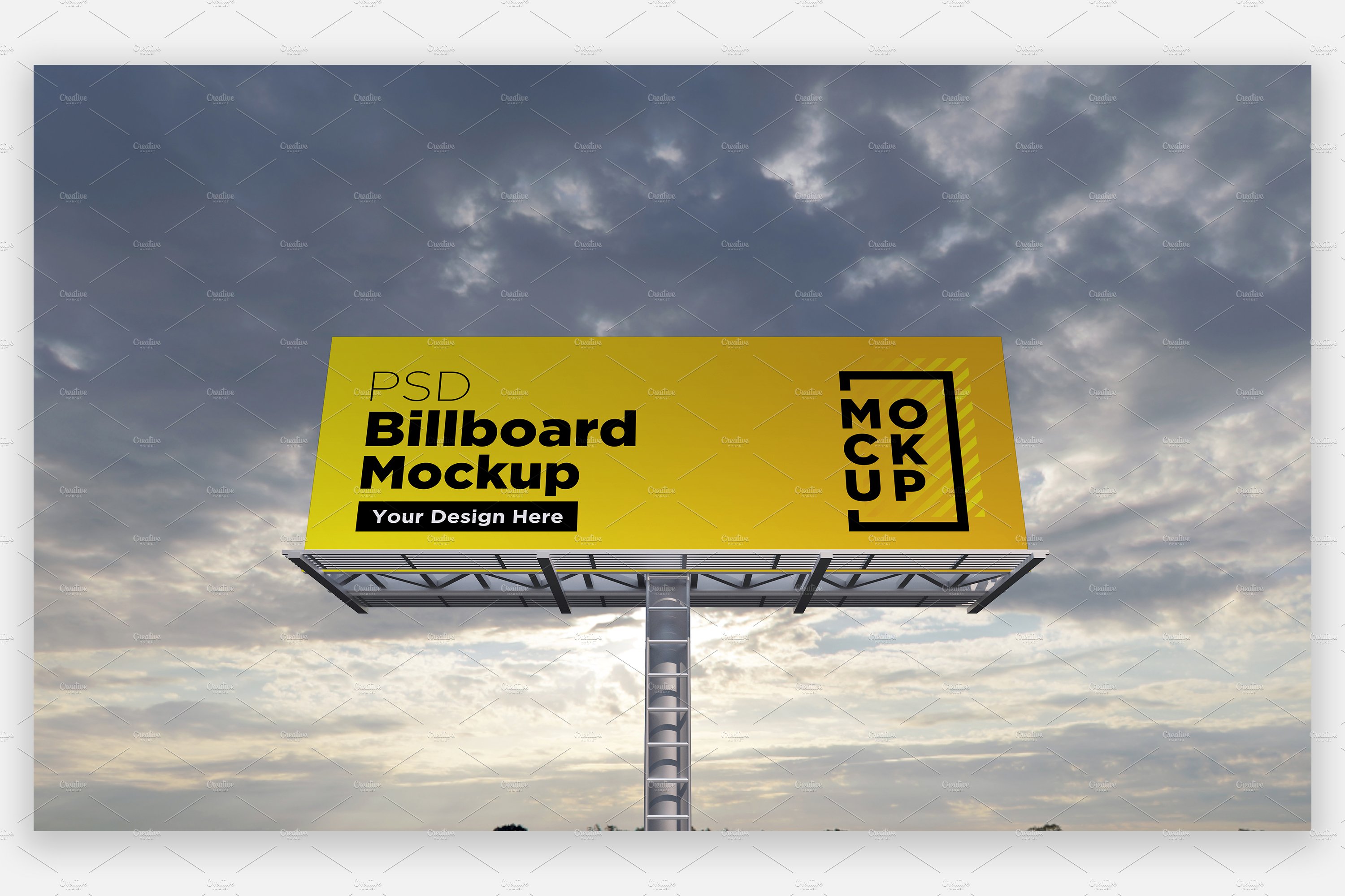 Billboard Sign Mockup Front View cover image.