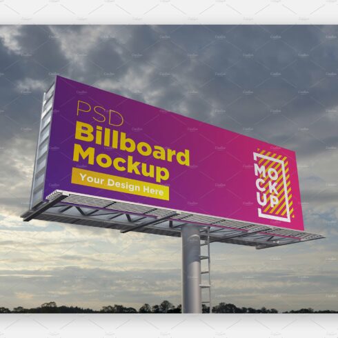 Billboard Sign Mockup front view cover image.