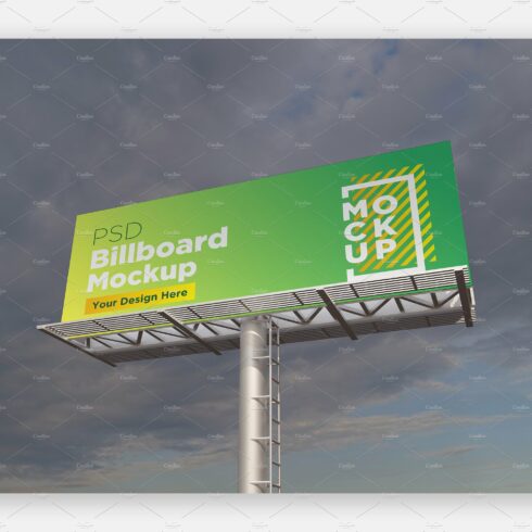 Billboard Sign Mockup Side View cover image.