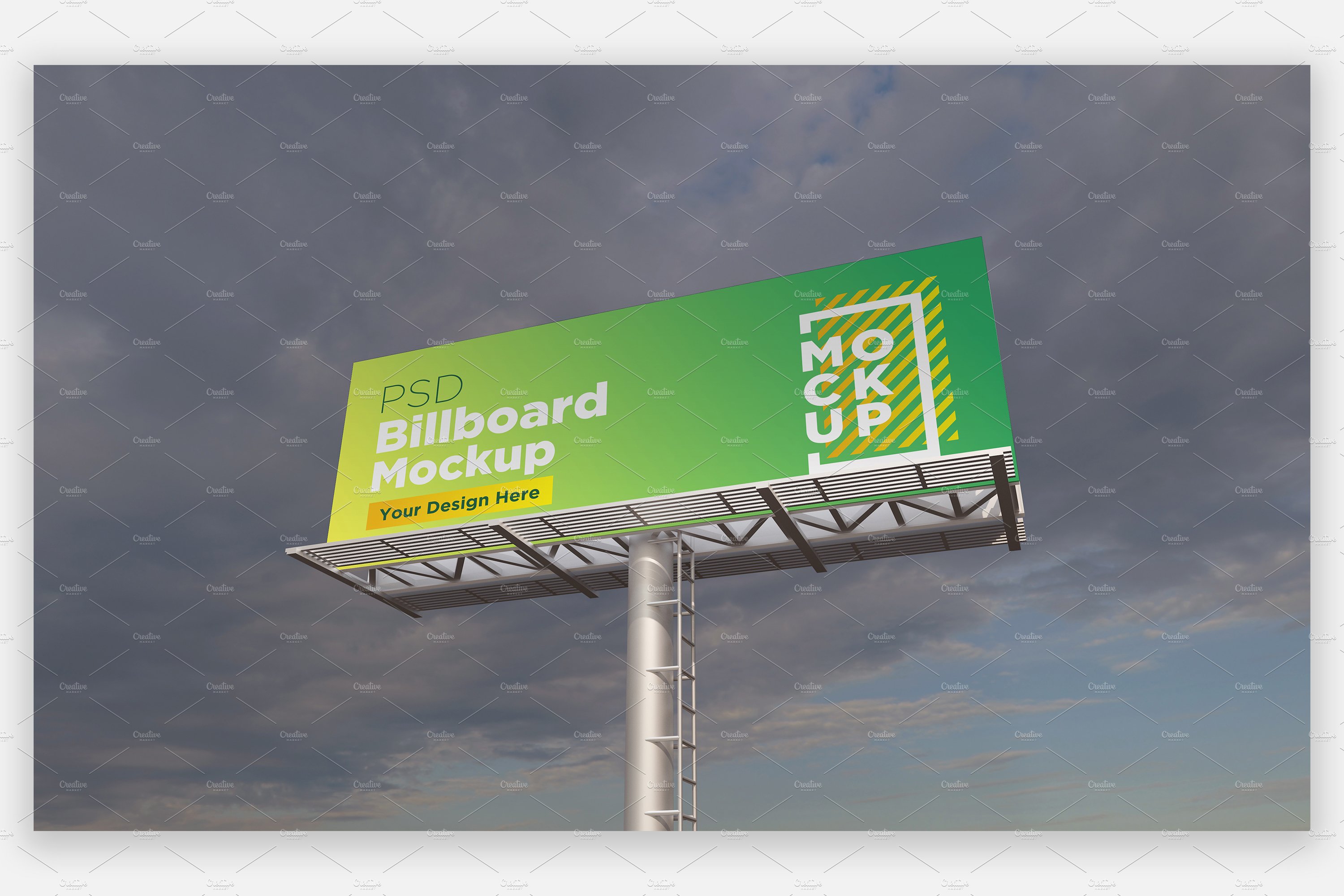 Billboard Sign Mockup Side View cover image.