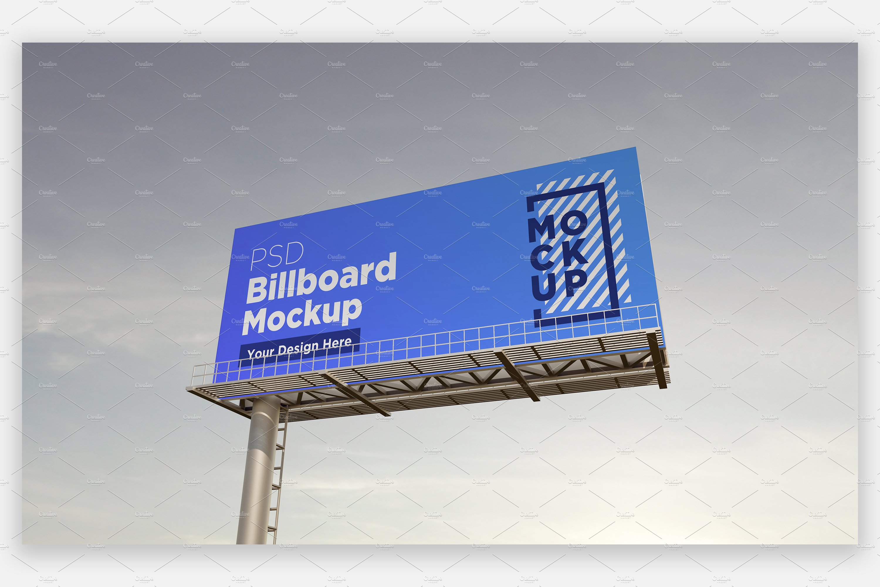 Billboard Sign Mockup Side View cover image.