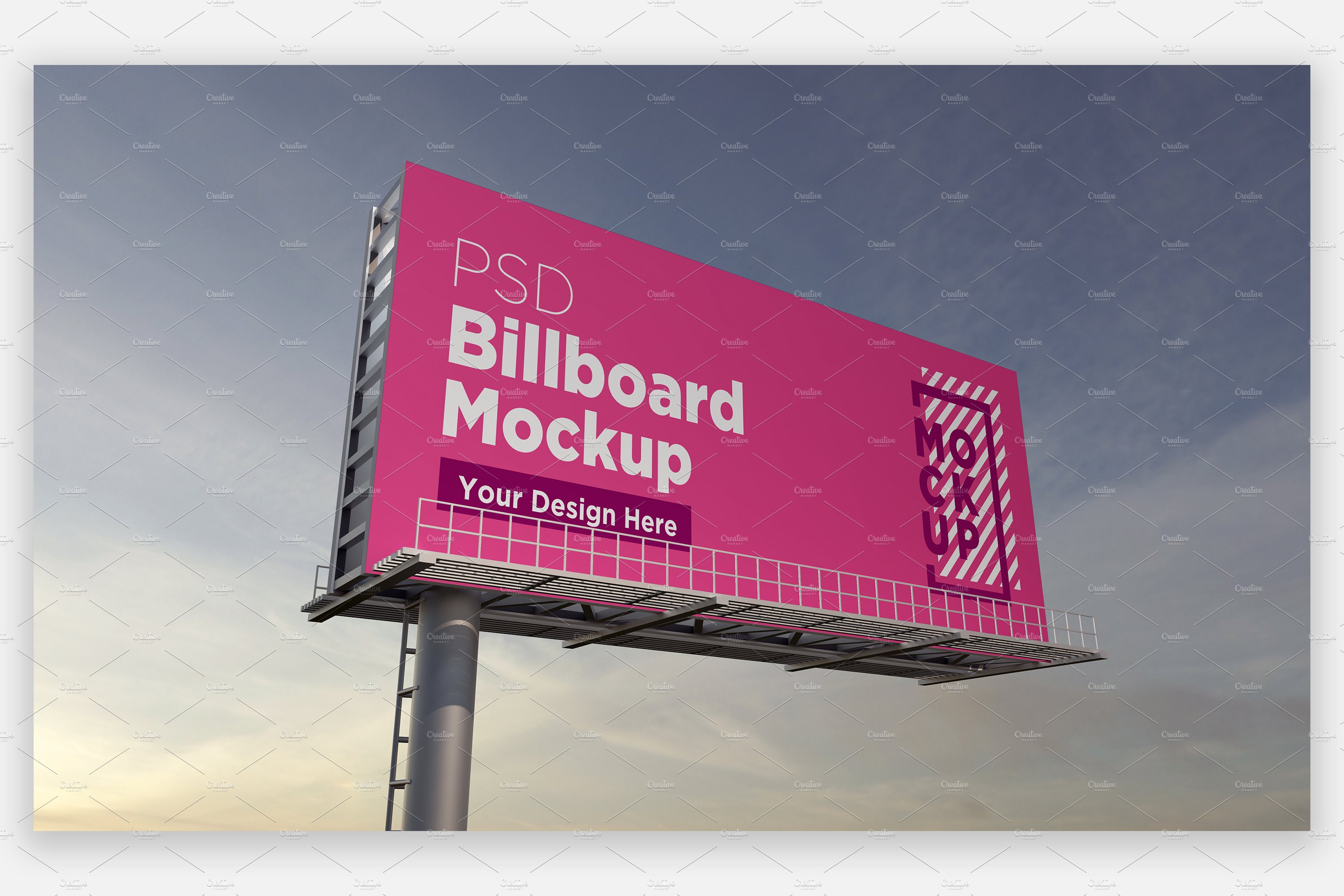 Billboard Sign Mockup Side View cover image.