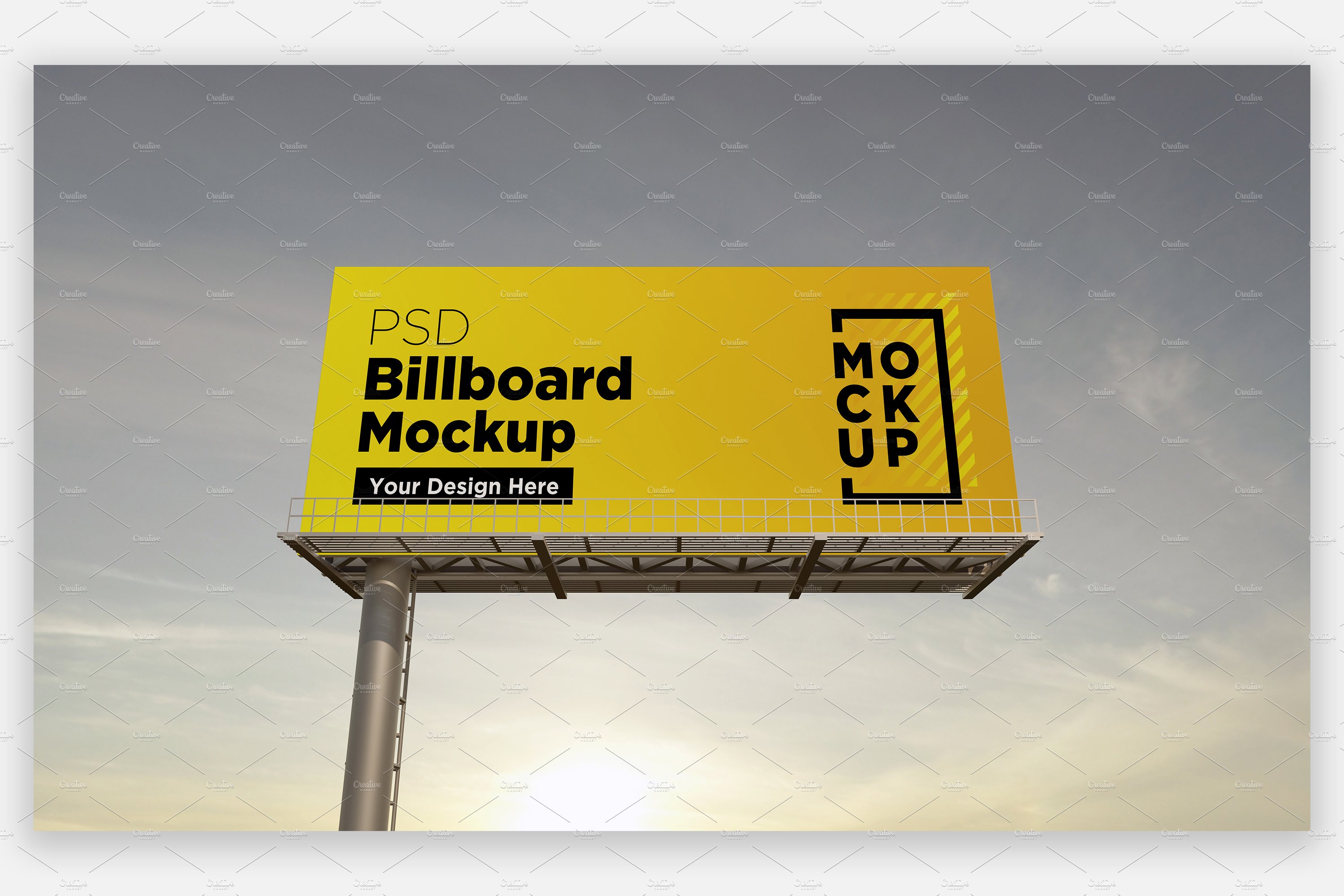 Billboard Sign Mockup Front View cover image.