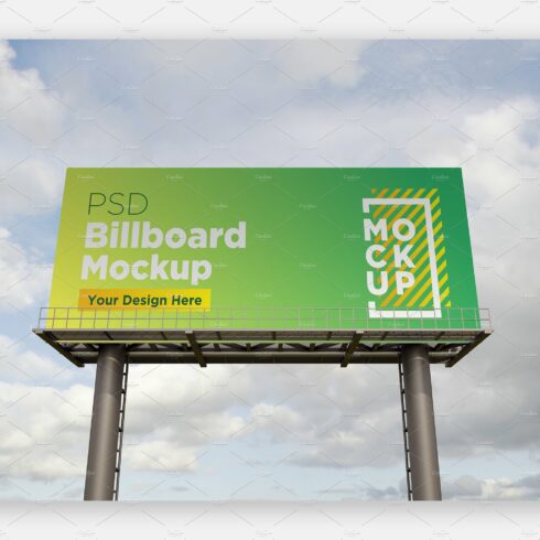 Billboard Sign Mockup Front View cover image.