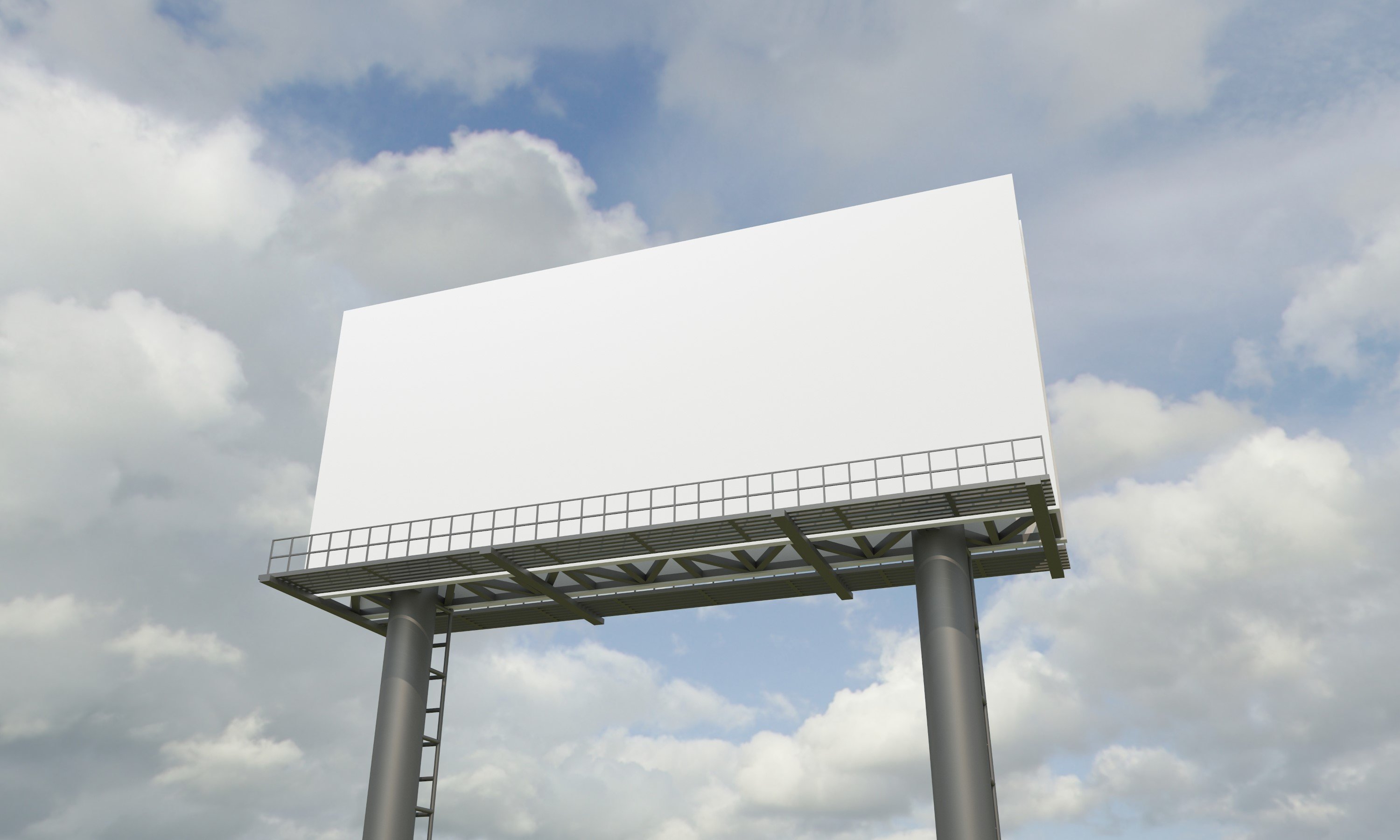 Billboard Sign Mockup Side View preview image.