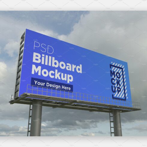 Billboard Sign Mockup Side View cover image.