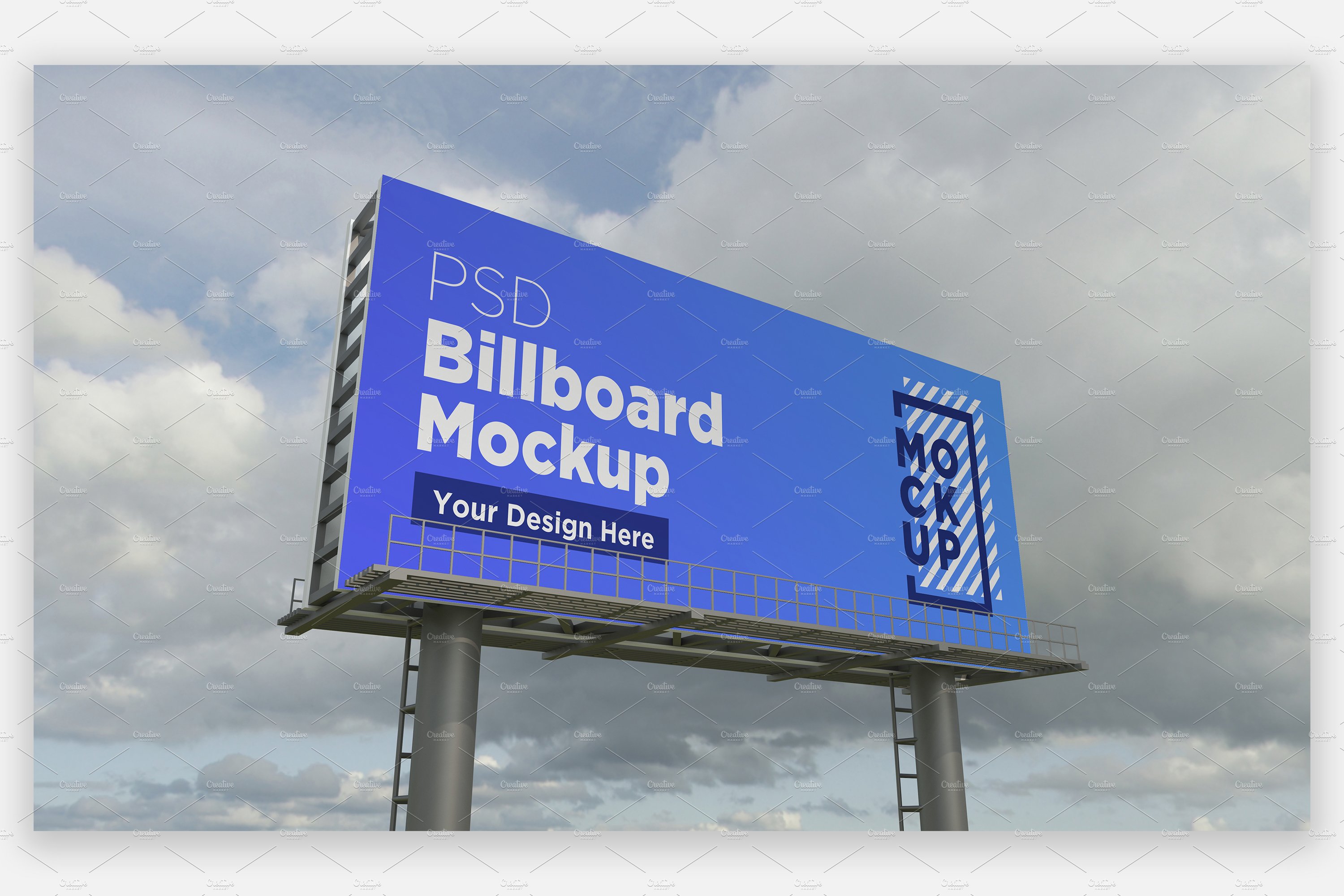 Billboard Sign Mockup Side View cover image.