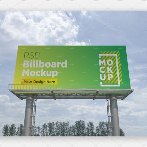 Billboard Sign Mockup Front View cover image.