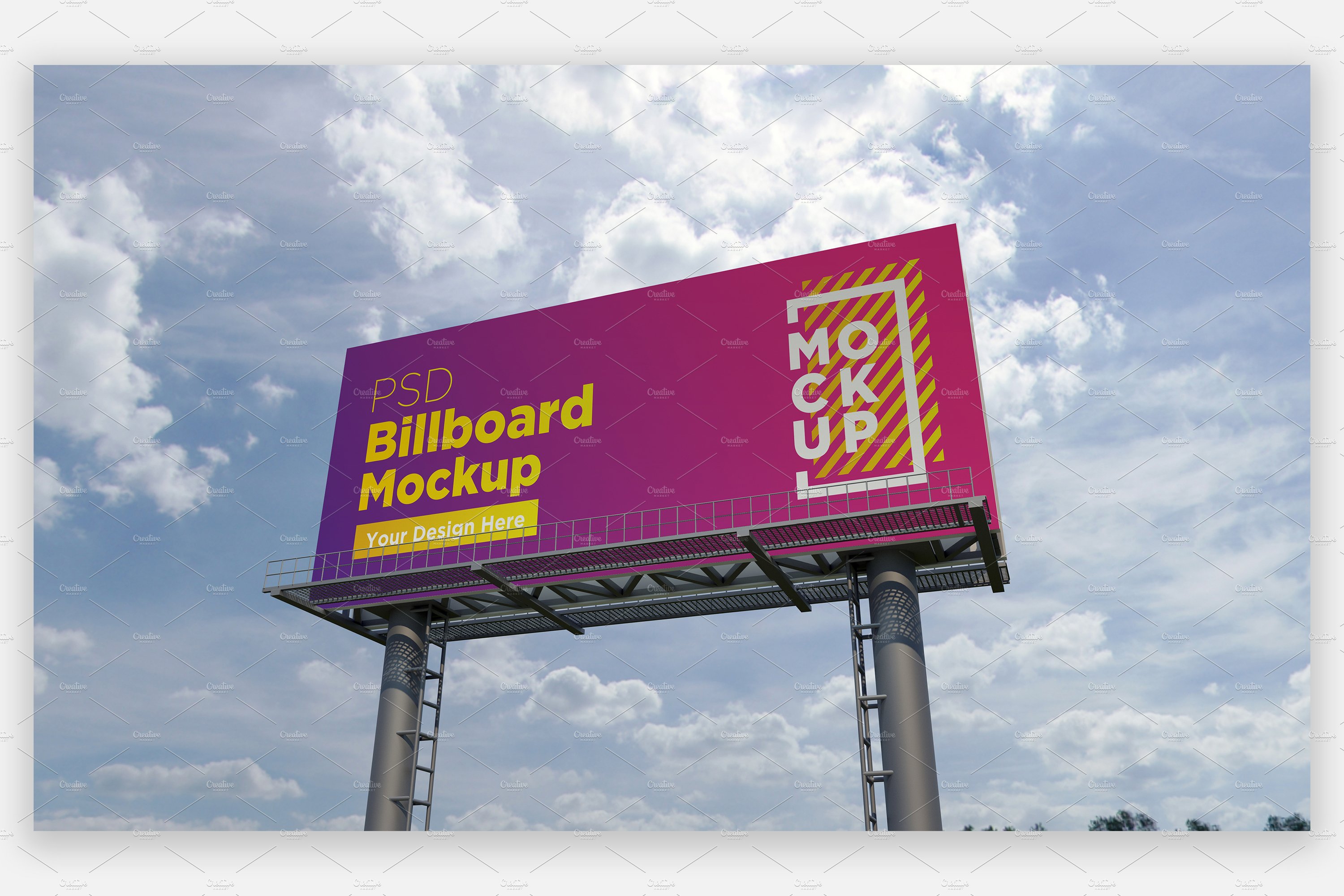 Billboard Sign Mockup Side View cover image.