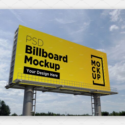 Billboard Sign Mockup Side View cover image.