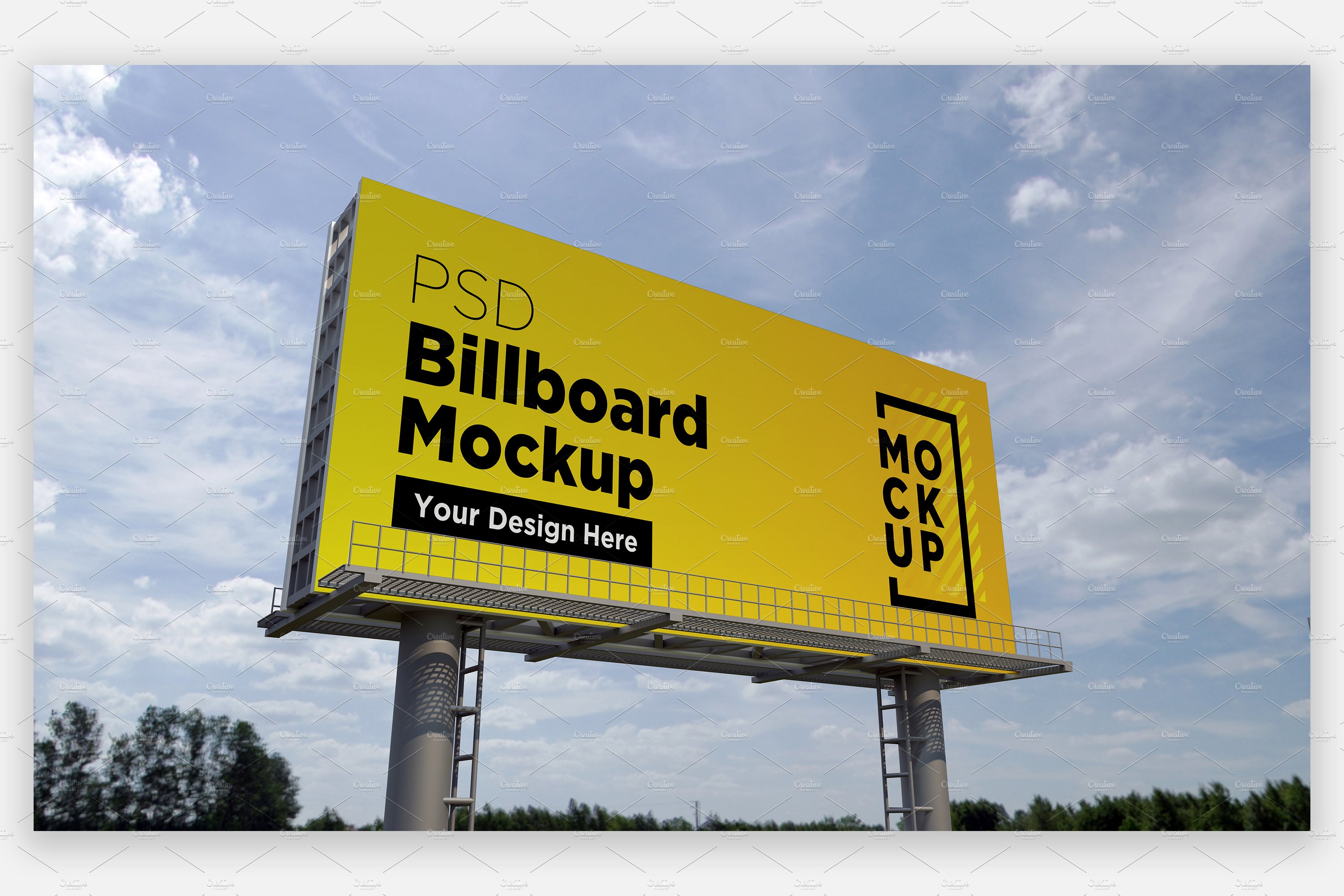 Billboard Sign Mockup Side View cover image.