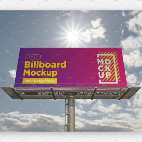 Billboard Sign Mockup Front View cover image.