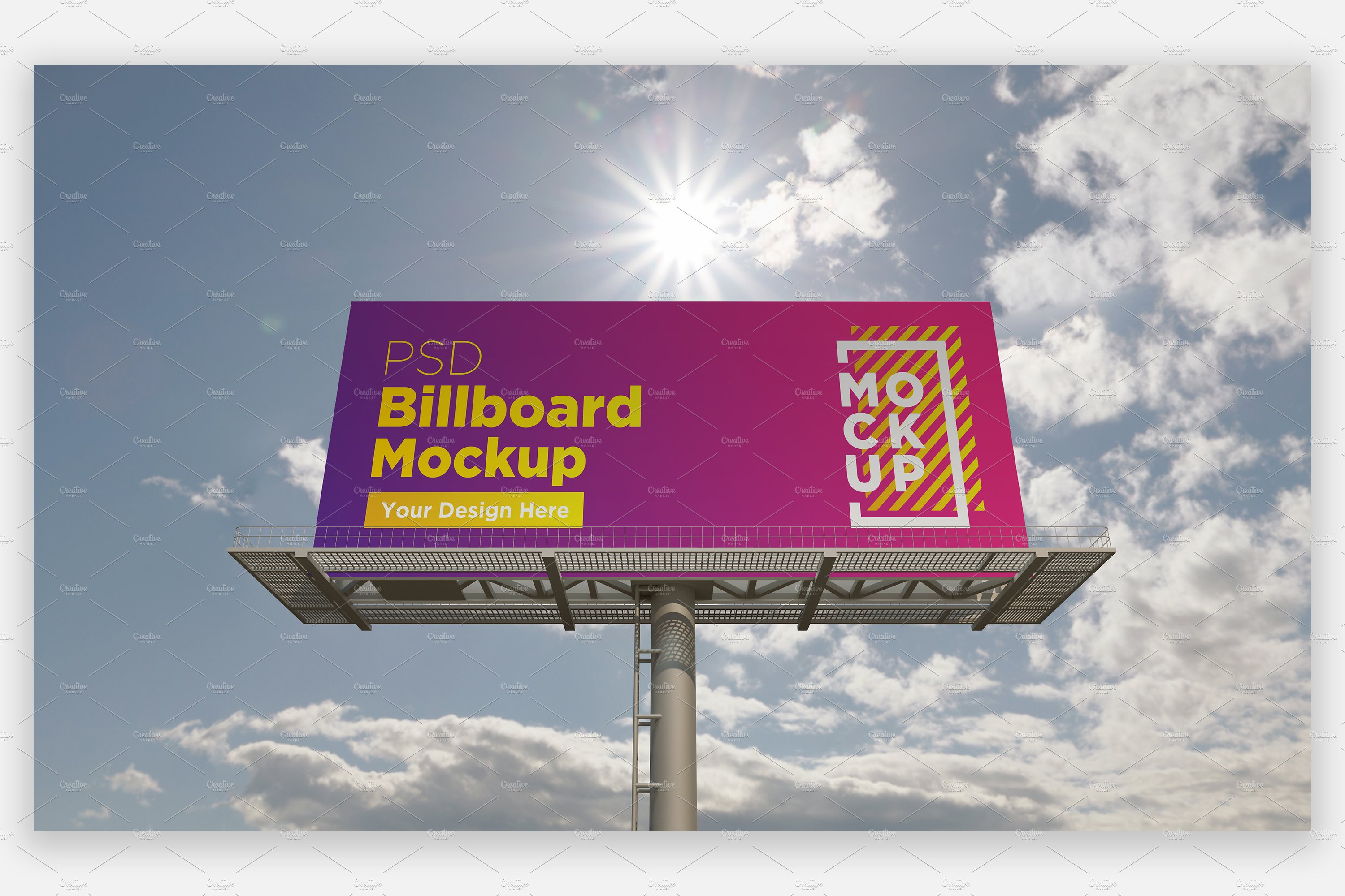 Billboard Sign Mockup Front View cover image.