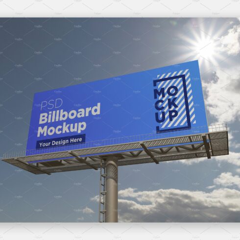 Billboard Sign Mockup Side View cover image.