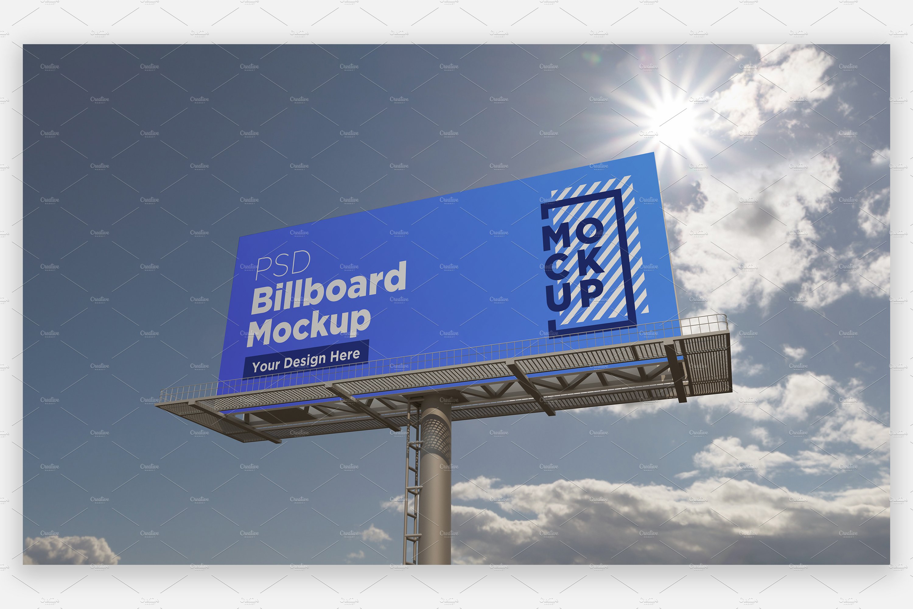 Billboard Sign Mockup Side View cover image.