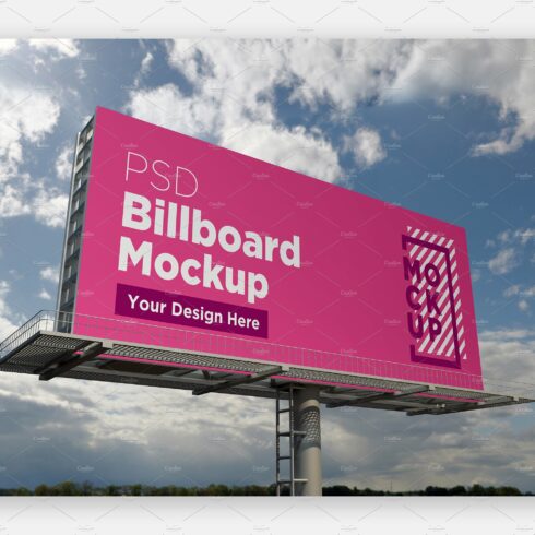 Billboard Sign Mockup Side View cover image.