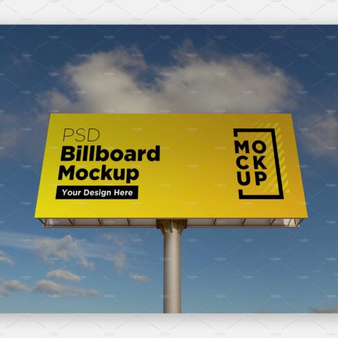 Billboard Sign Mockup Front View cover image.