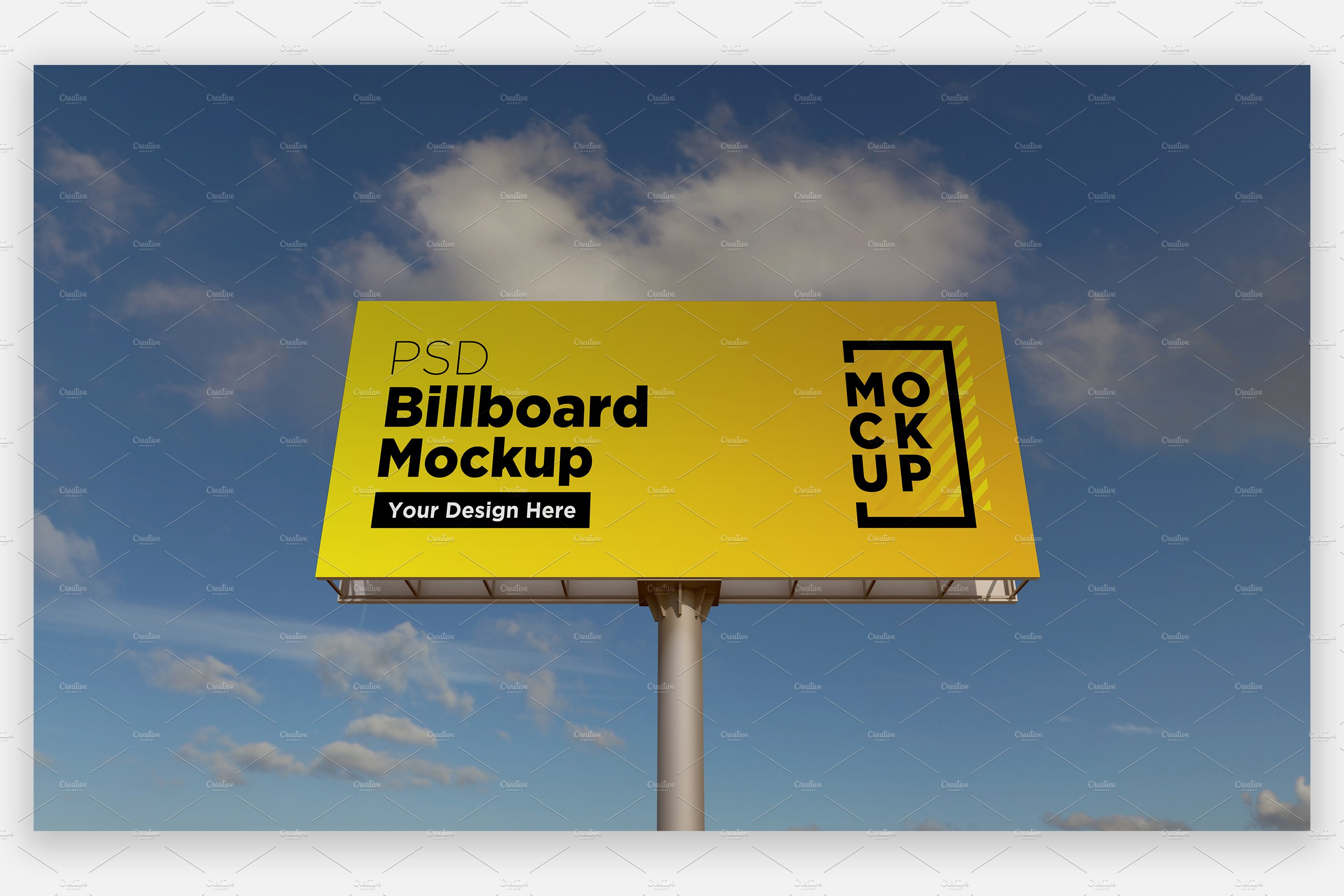 Billboard Sign Mockup Front View cover image.