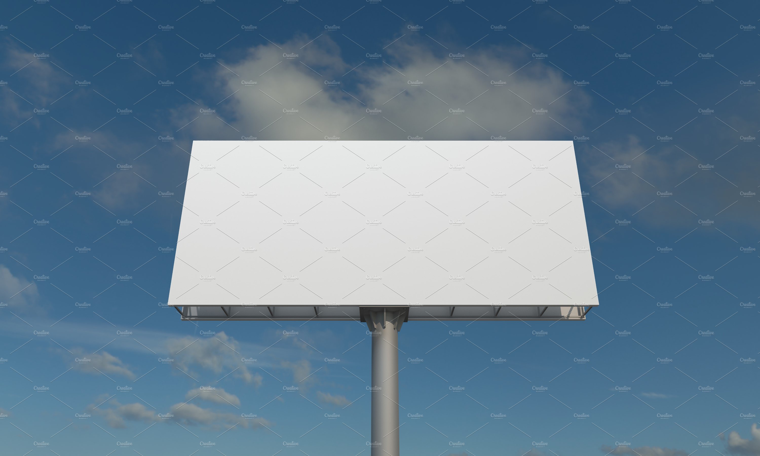 Billboard Sign Mockup Front View preview image.