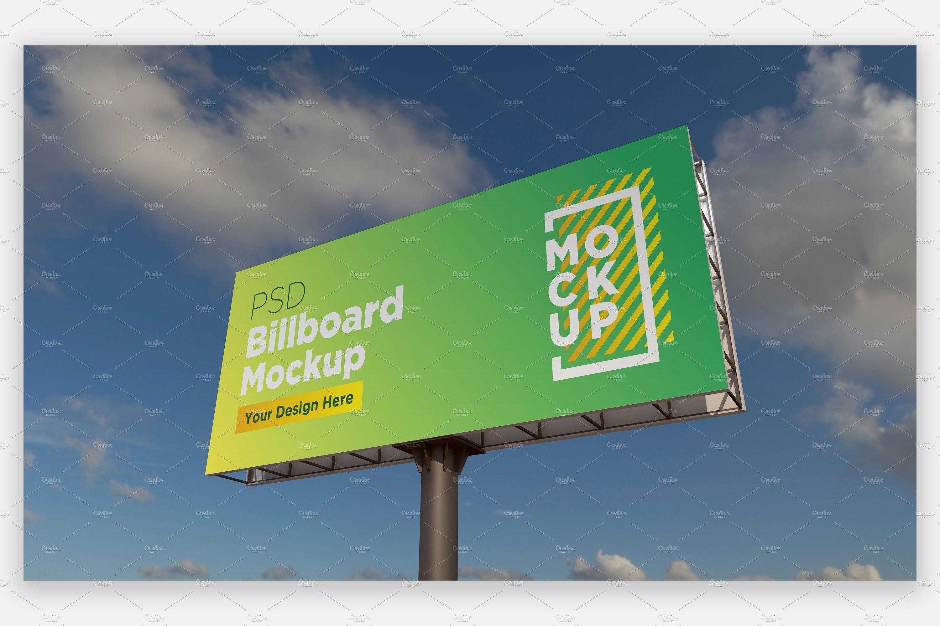 Billboard Sign Mockup Side View cover image.