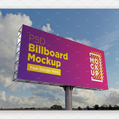 Billboard Sign Mockup Side View cover image.