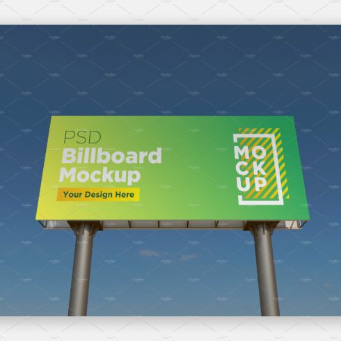 Billboard Sign Mockup Front View cover image.