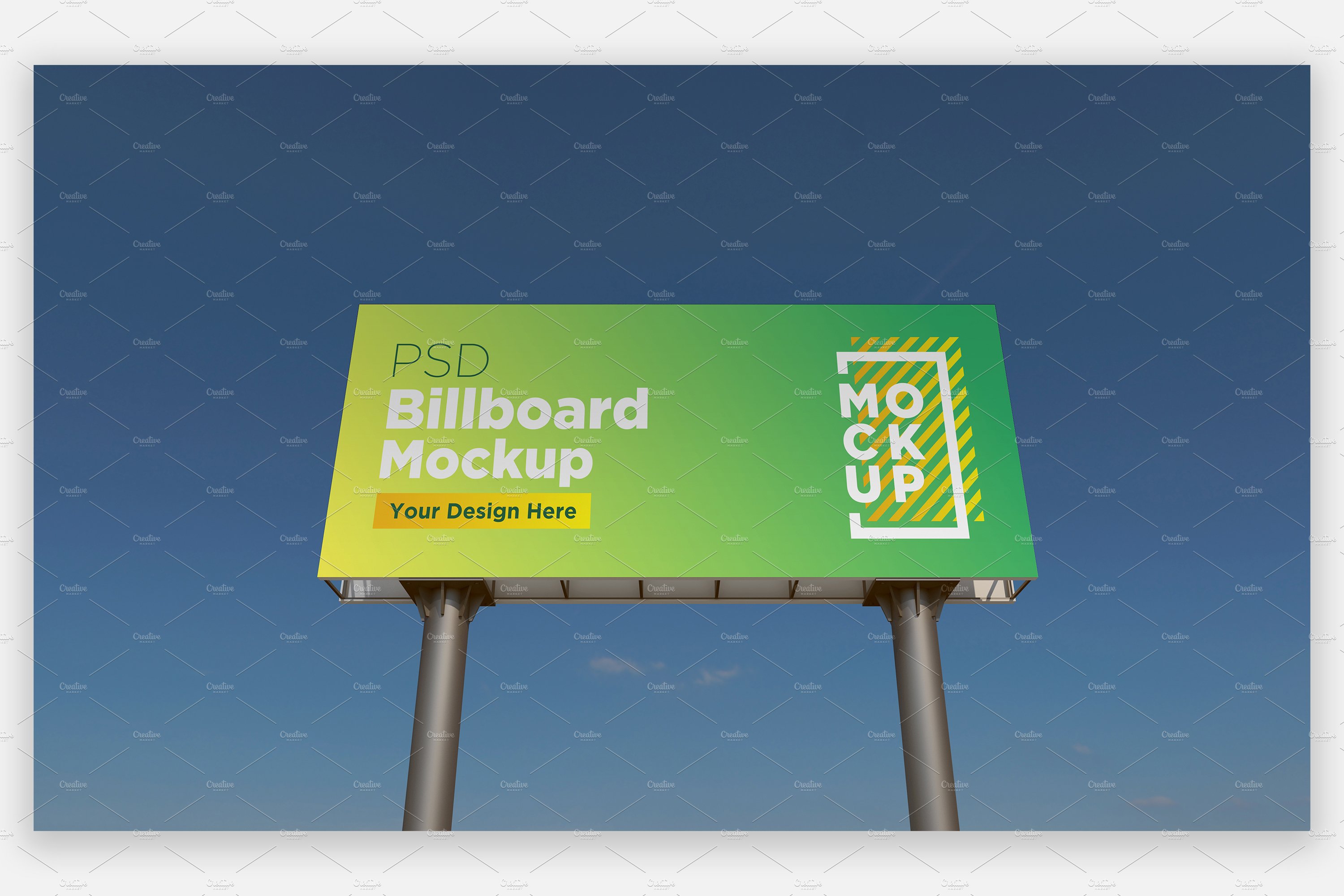 Billboard Sign Mockup Front View cover image.