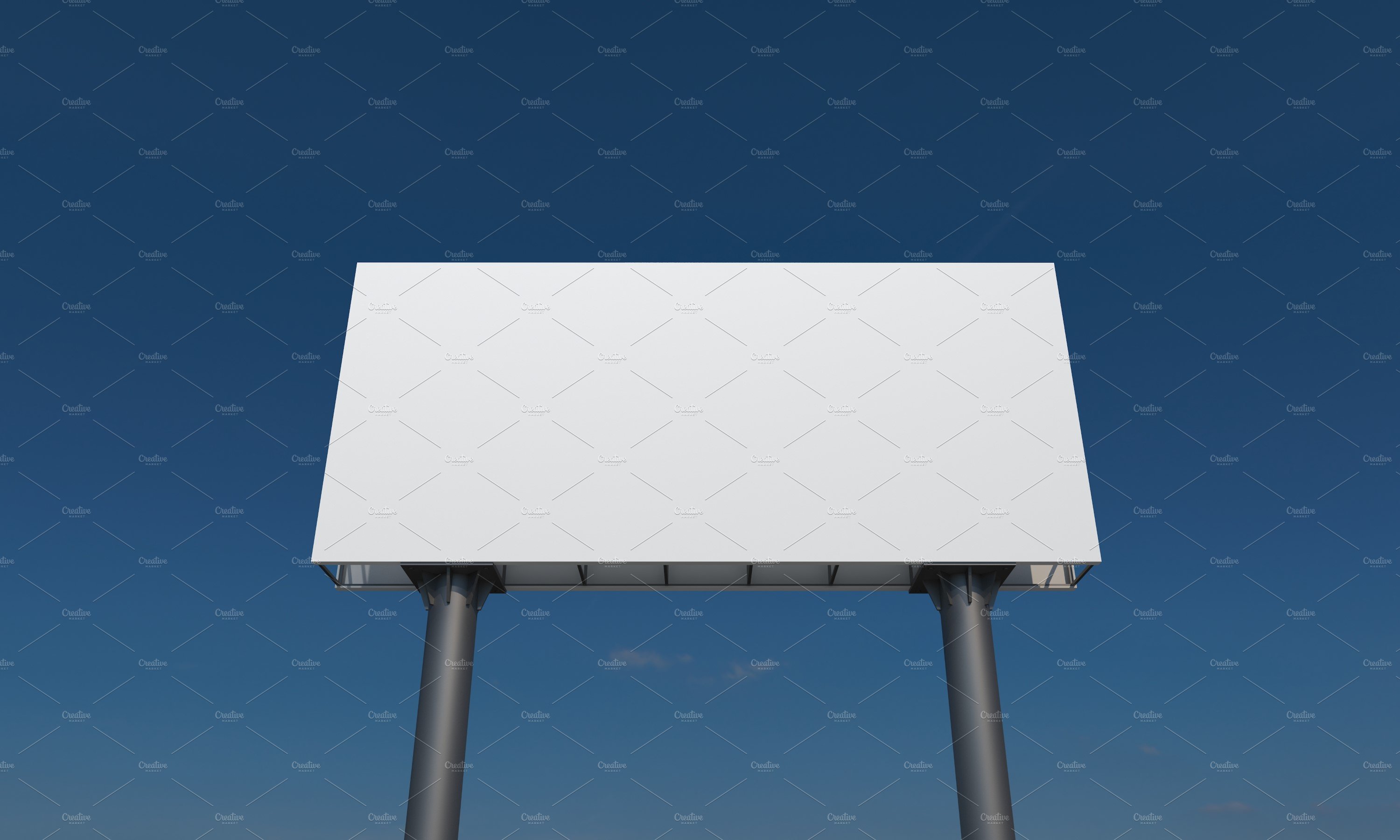 Billboard Sign Mockup Front View preview image.