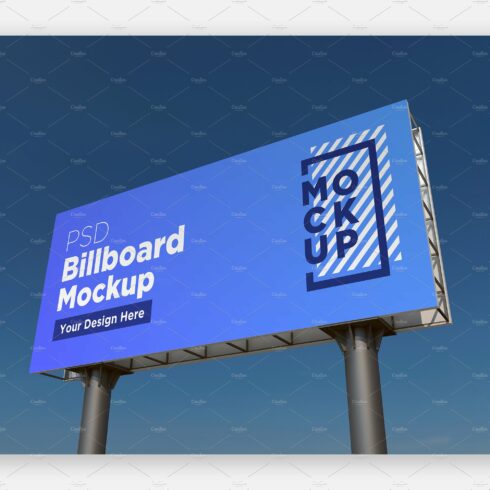 Billboard Sign Mockup Side View cover image.