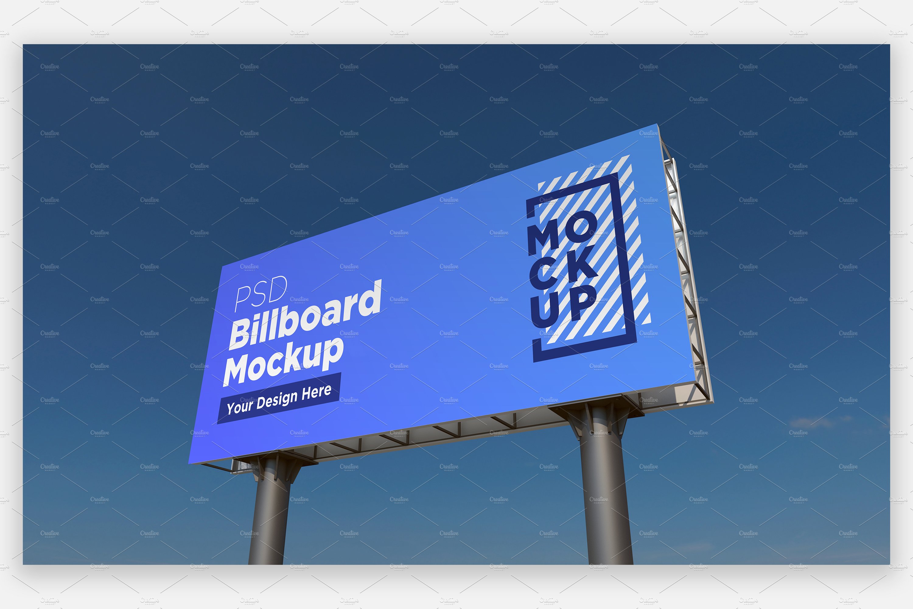 Billboard Sign Mockup Side View cover image.