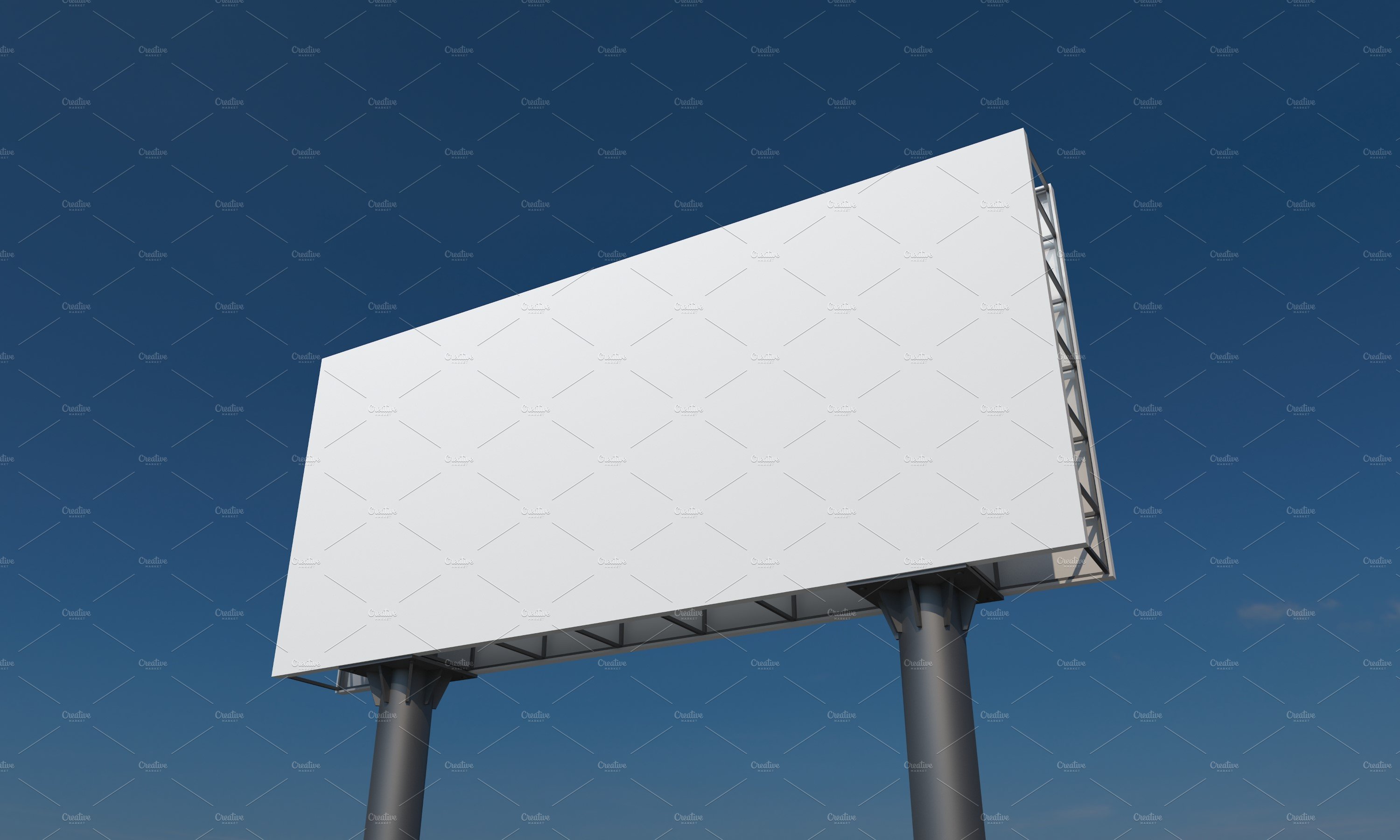 Billboard Sign Mockup Side View preview image.