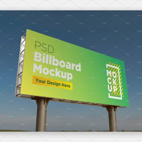 Billboard Sign Mockup Side View cover image.