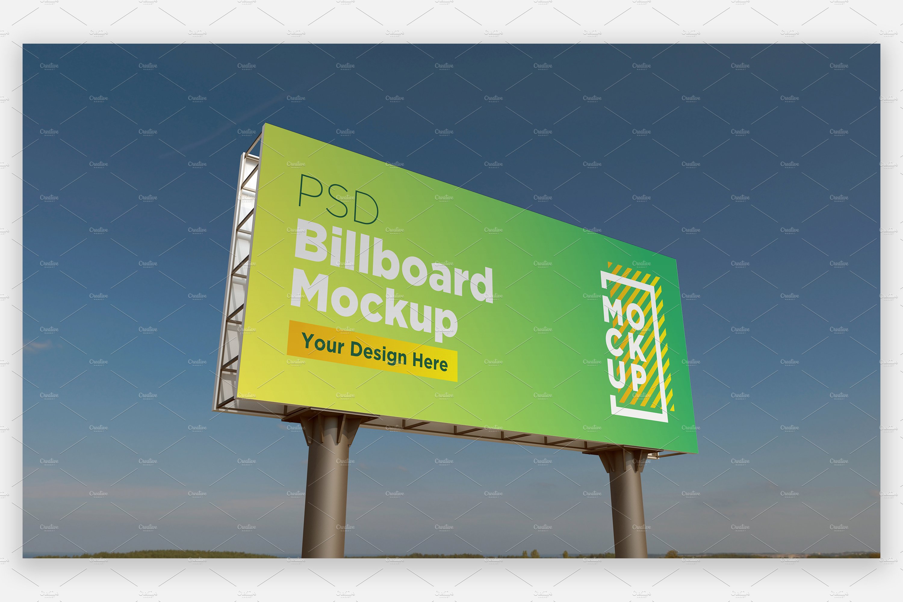 Billboard Sign Mockup Side View cover image.