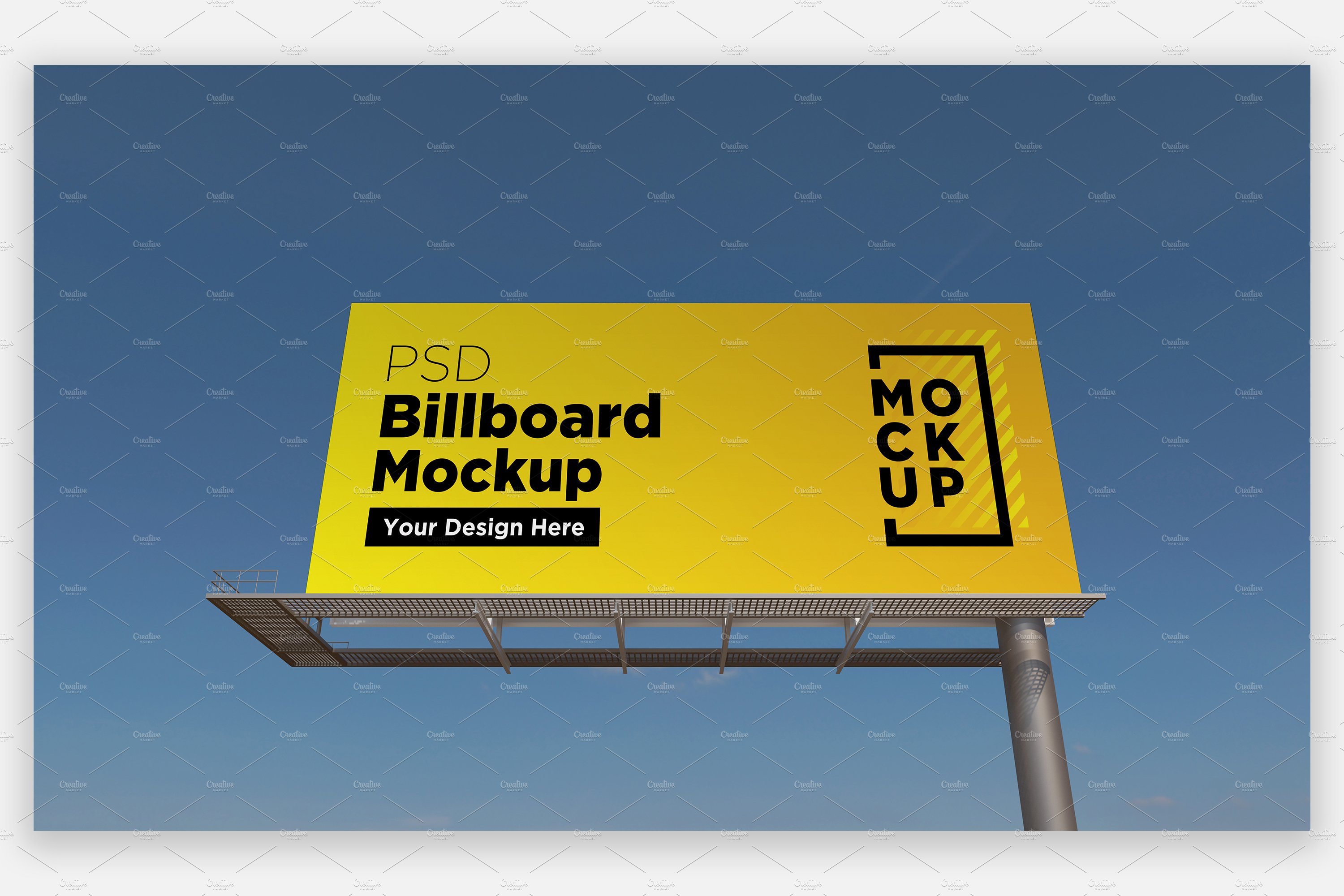 Billboard Sign Mockup Front View cover image.