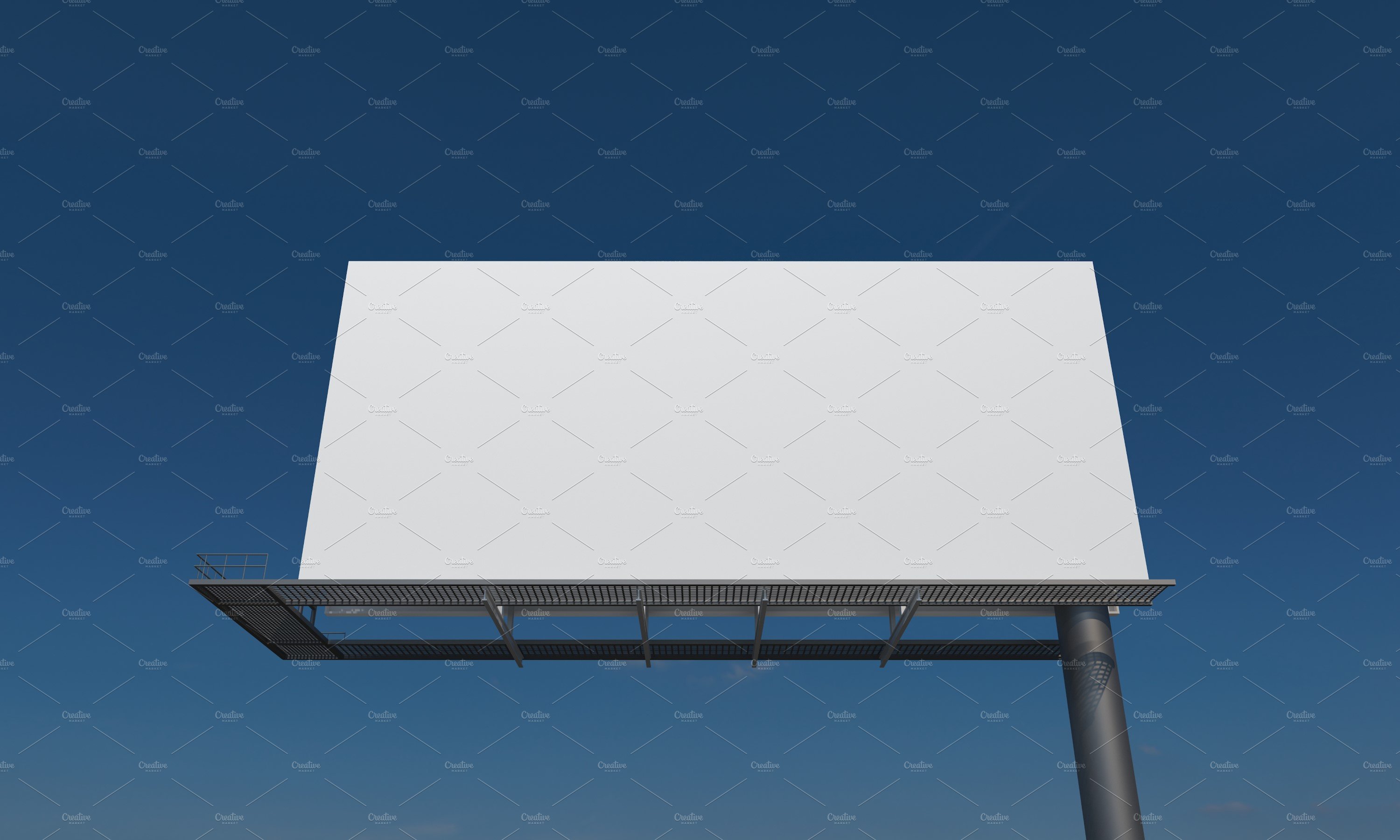 Billboard Sign Mockup Front View preview image.