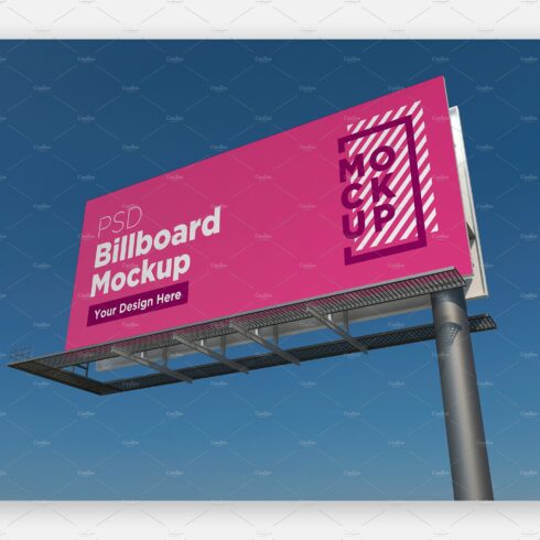 Billboard Sign Mockup Side View cover image.