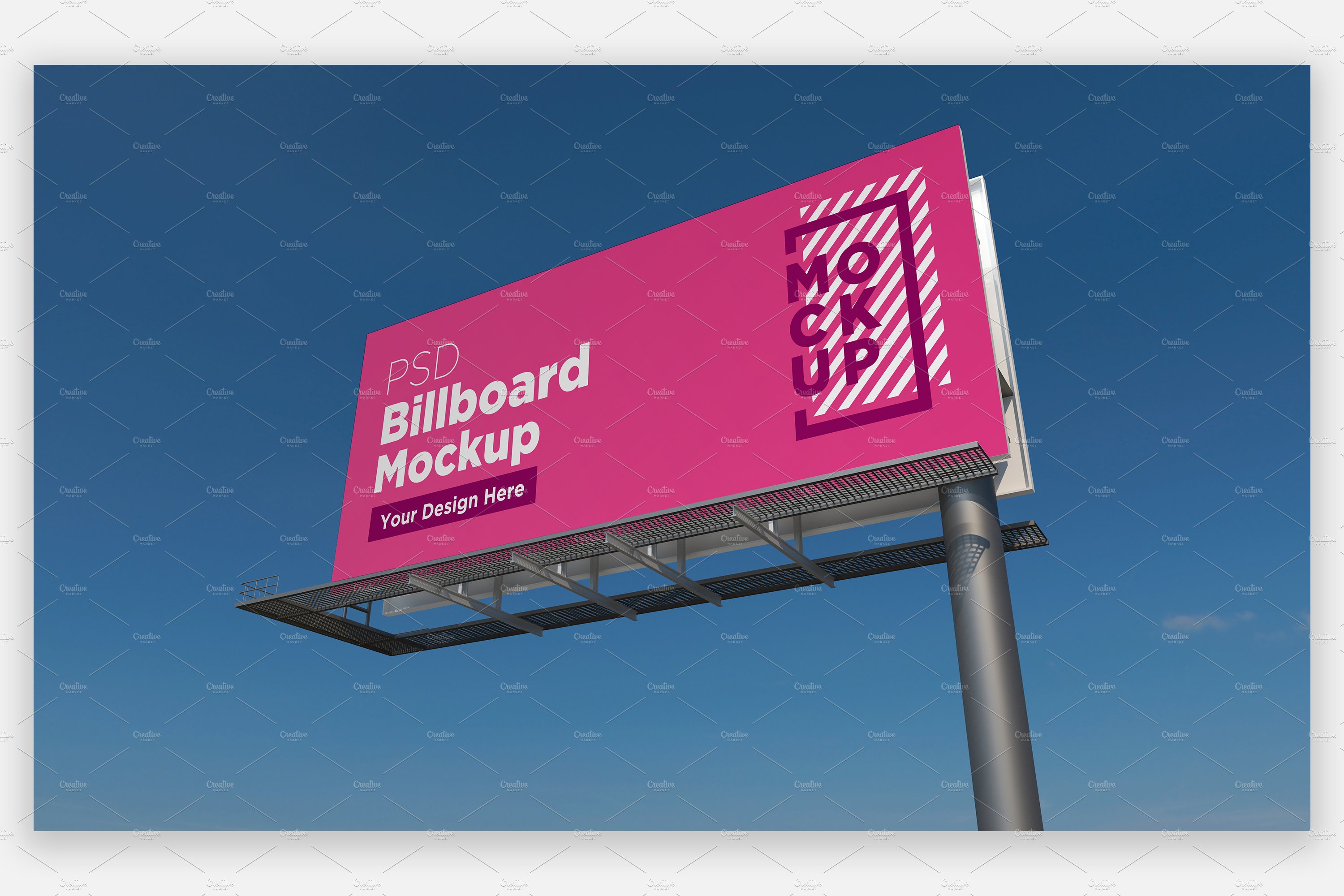 Billboard Sign Mockup Side View cover image.