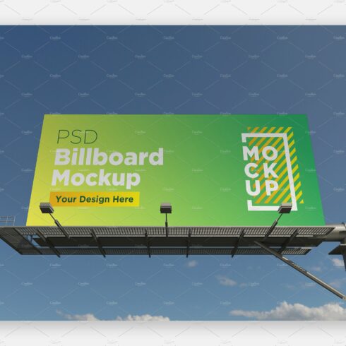 Billboard Sign Mockup Front View cover image.