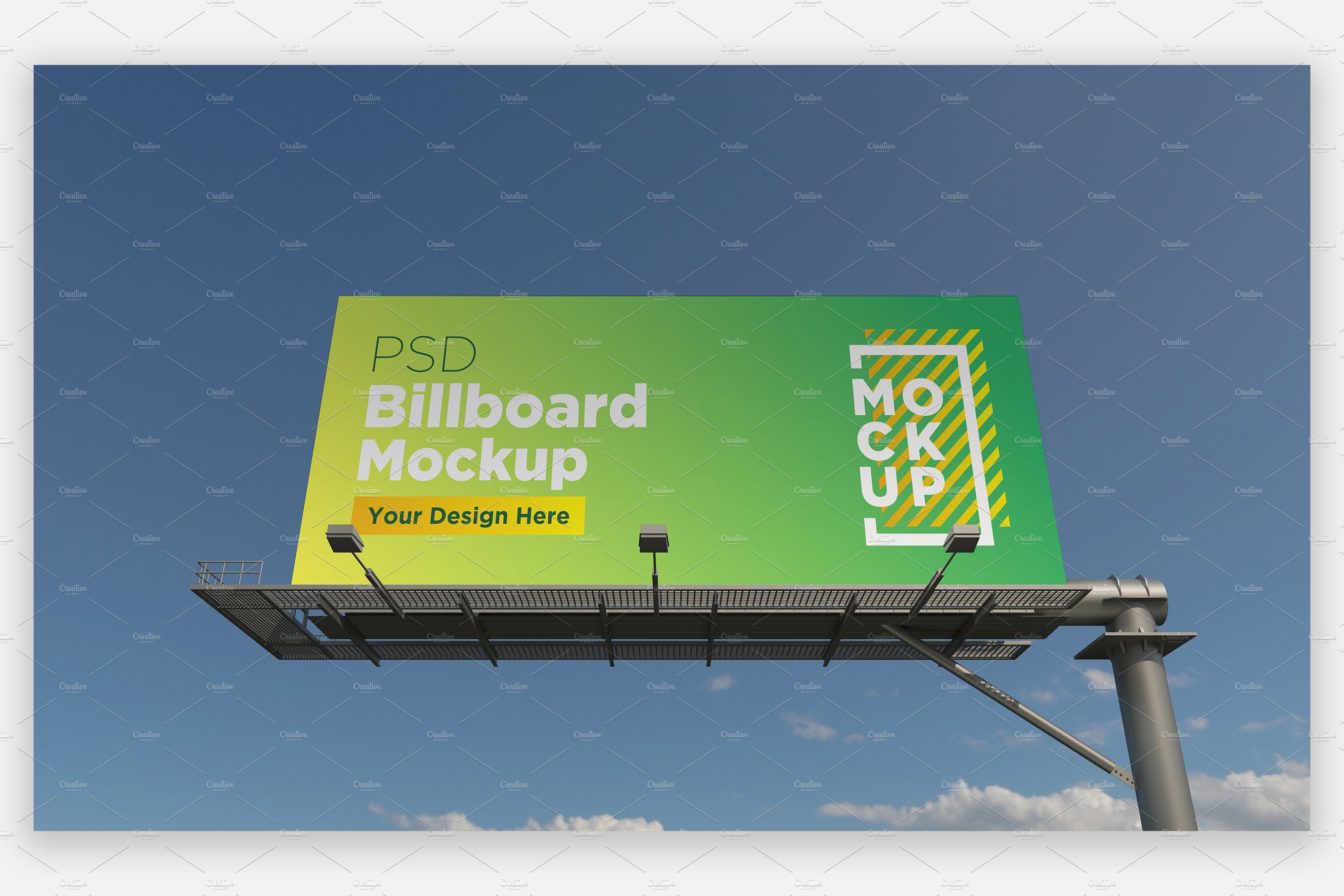 Billboard Sign Mockup Front View cover image.