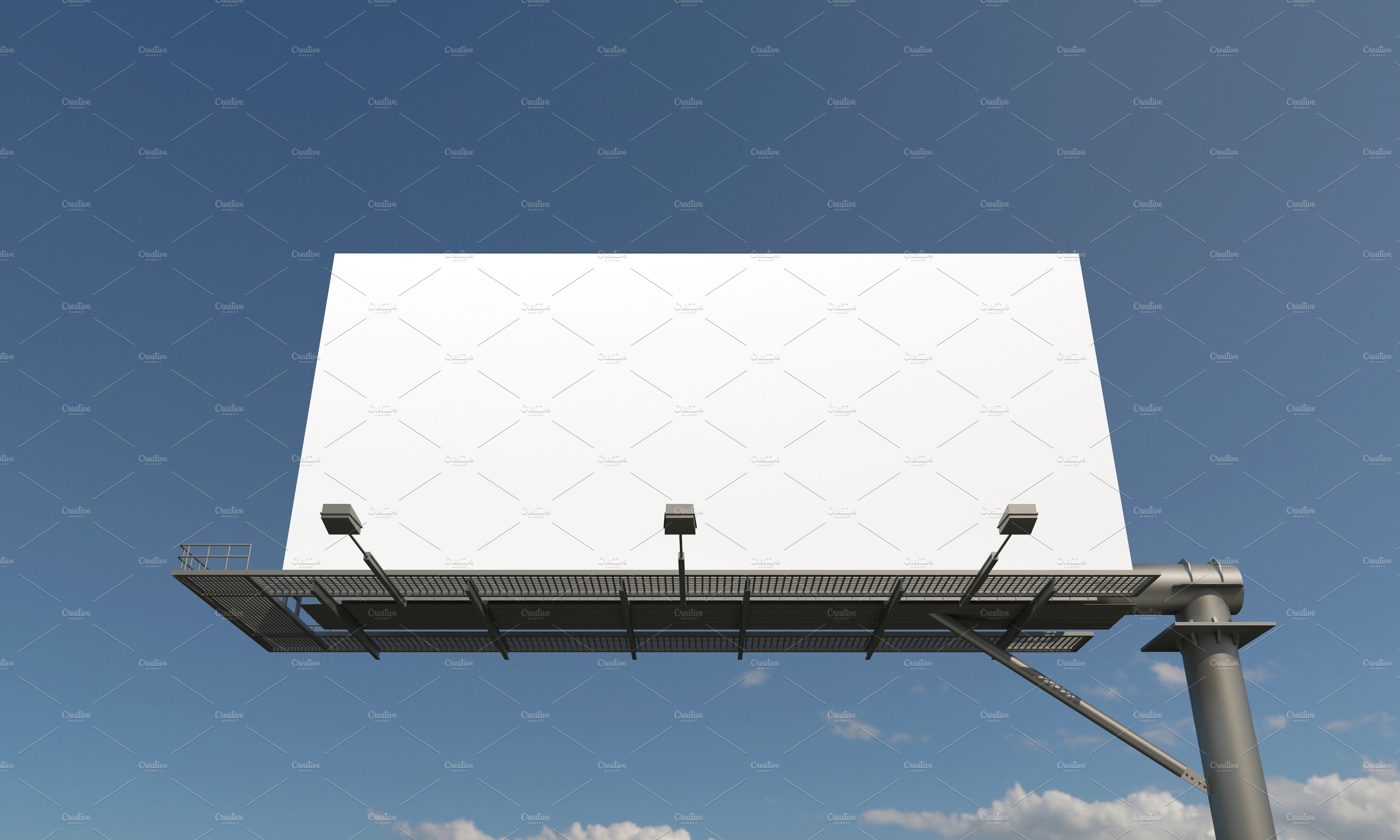 Billboard Sign Mockup Front View preview image.