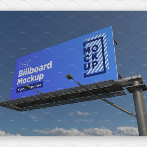 Billboard Sign Mockup Side View cover image.