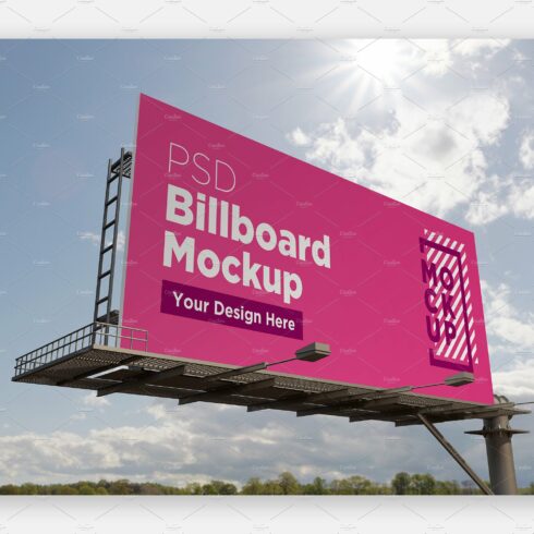 Billboard Sign Mockup front view cover image.