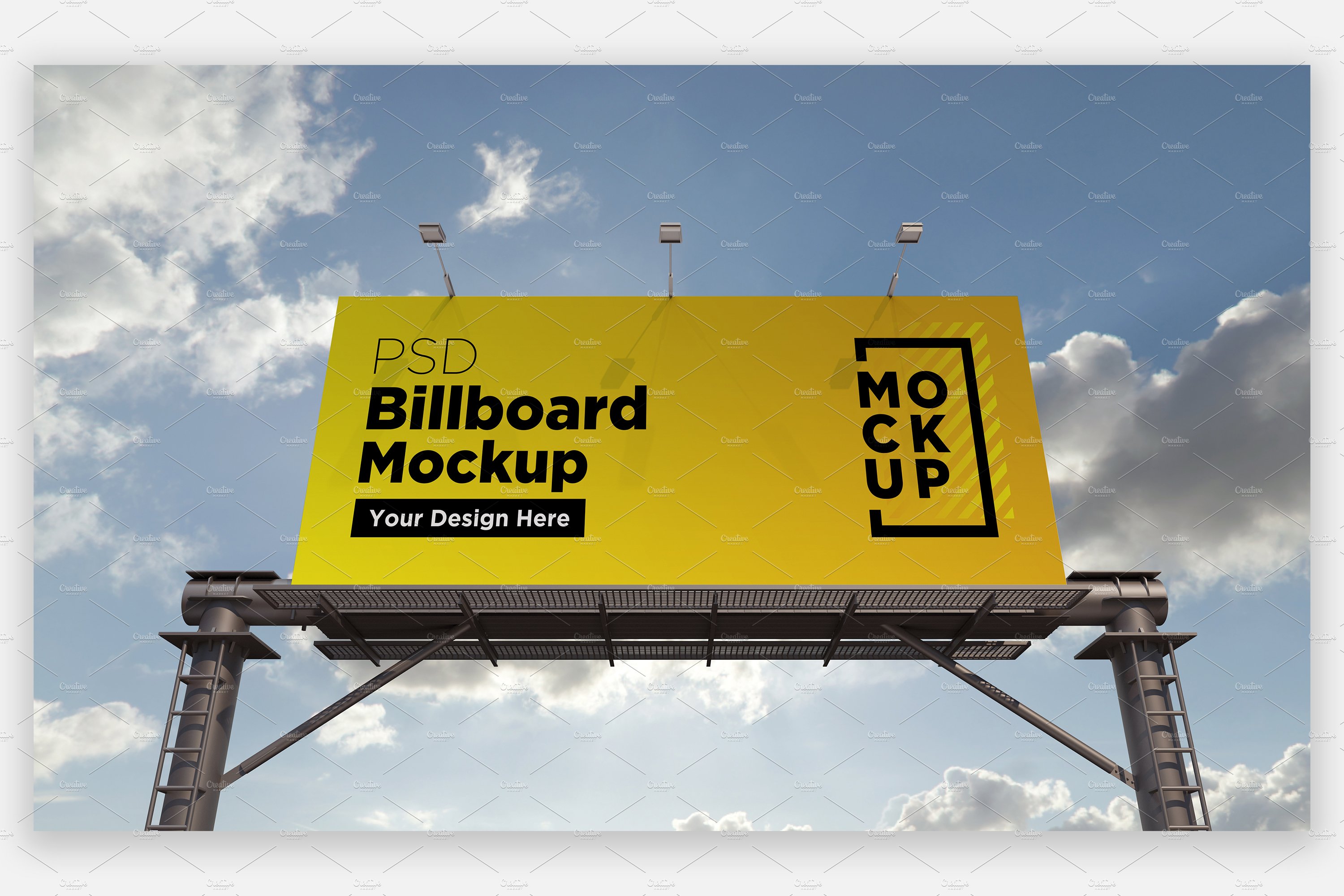 Billboard Sign Mockup Front View cover image.