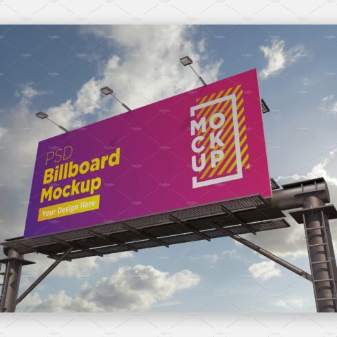 Billboard Sign Mockup Side View cover image.