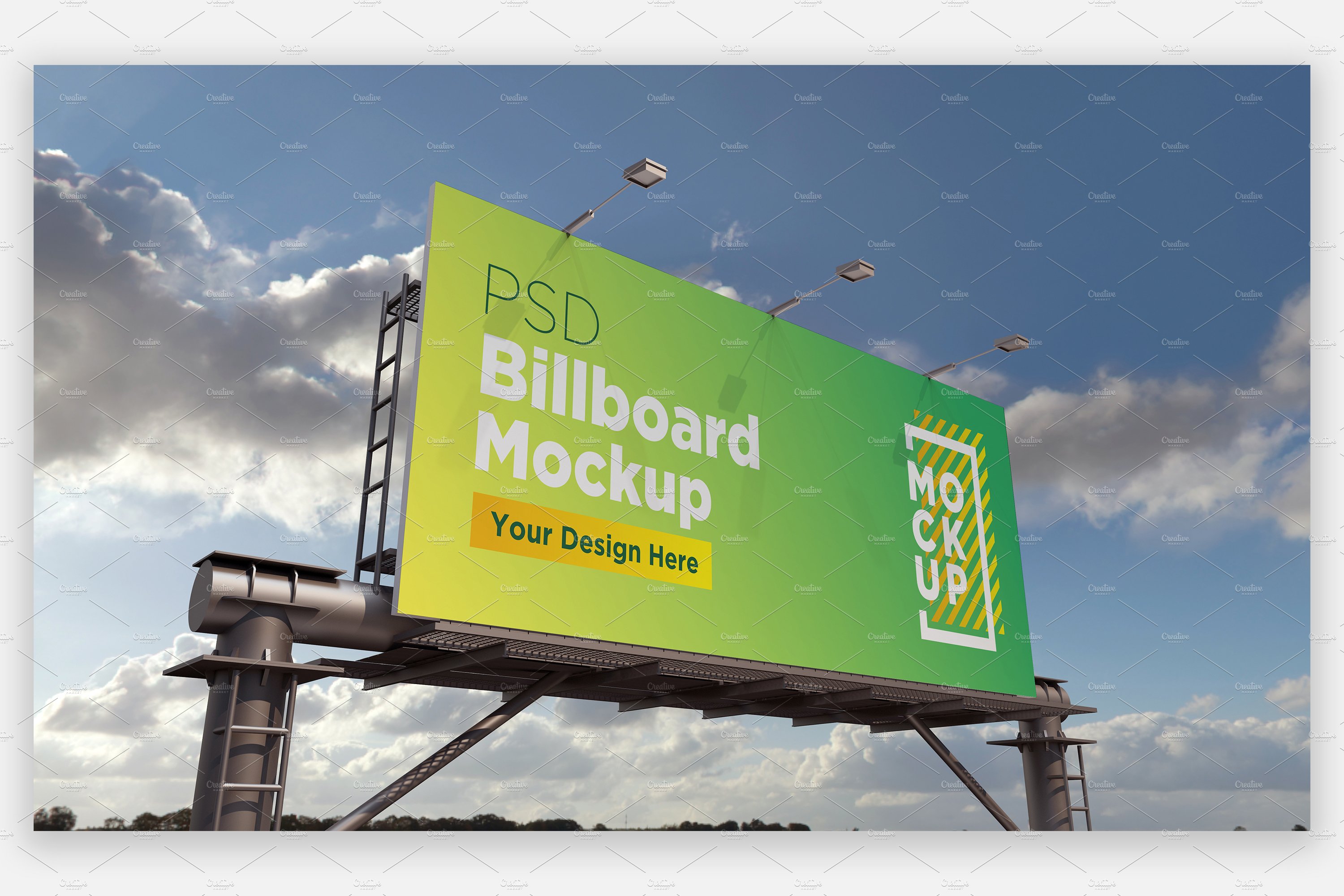 Billboard Sign Mockup Side View cover image.