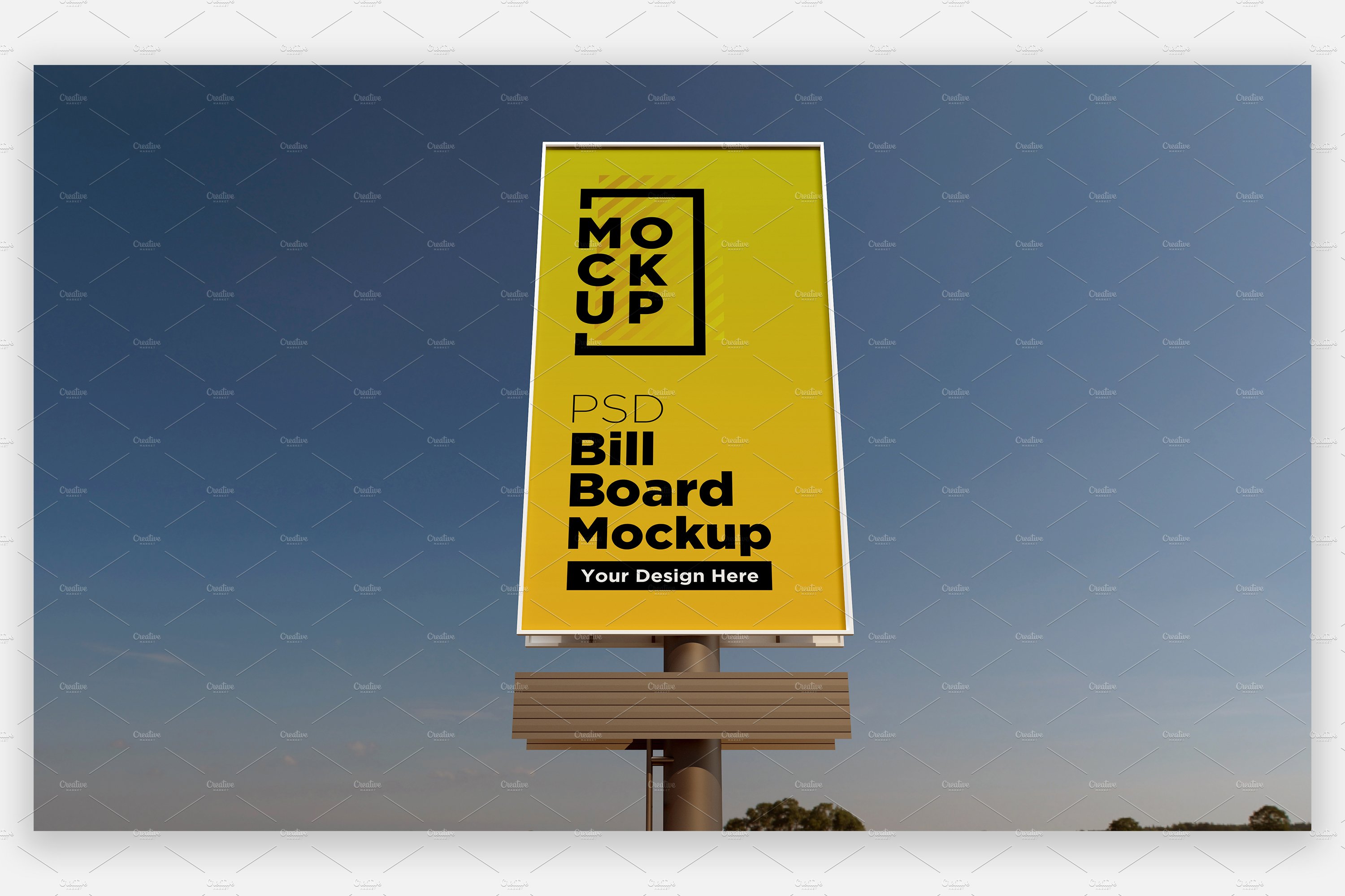 Billboard Sign Mockup front View cover image.