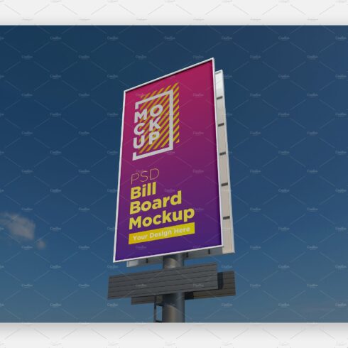 Billboard Sign Mockup Side View cover image.